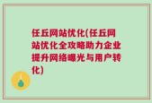 任丘网站优化(任丘网站优化全攻略助力企业提升网络曝光与用户转化)