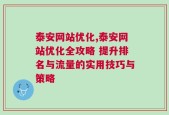 泰安网站优化,泰安网站优化全攻略 提升排名与流量的实用技巧与策略