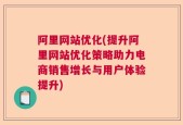 阿里网站优化(提升阿里网站优化策略助力电商销售增长与用户体验提升)