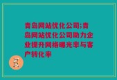 青岛网站优化公司;青岛网站优化公司助力企业提升网络曝光率与客户转化率