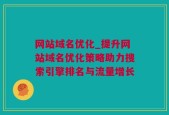 网站域名优化_提升网站域名优化策略助力搜索引擎排名与流量增长