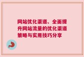 网站优化渠道、全面提升网站流量的优化渠道策略与实用技巧分享