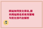 网站如何优化排名,提升网站排名的有效策略与优化技巧全解析