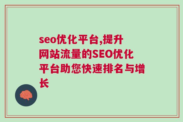 seo优化平台,提升网站流量的SEO优化平台助您快速排名与增长